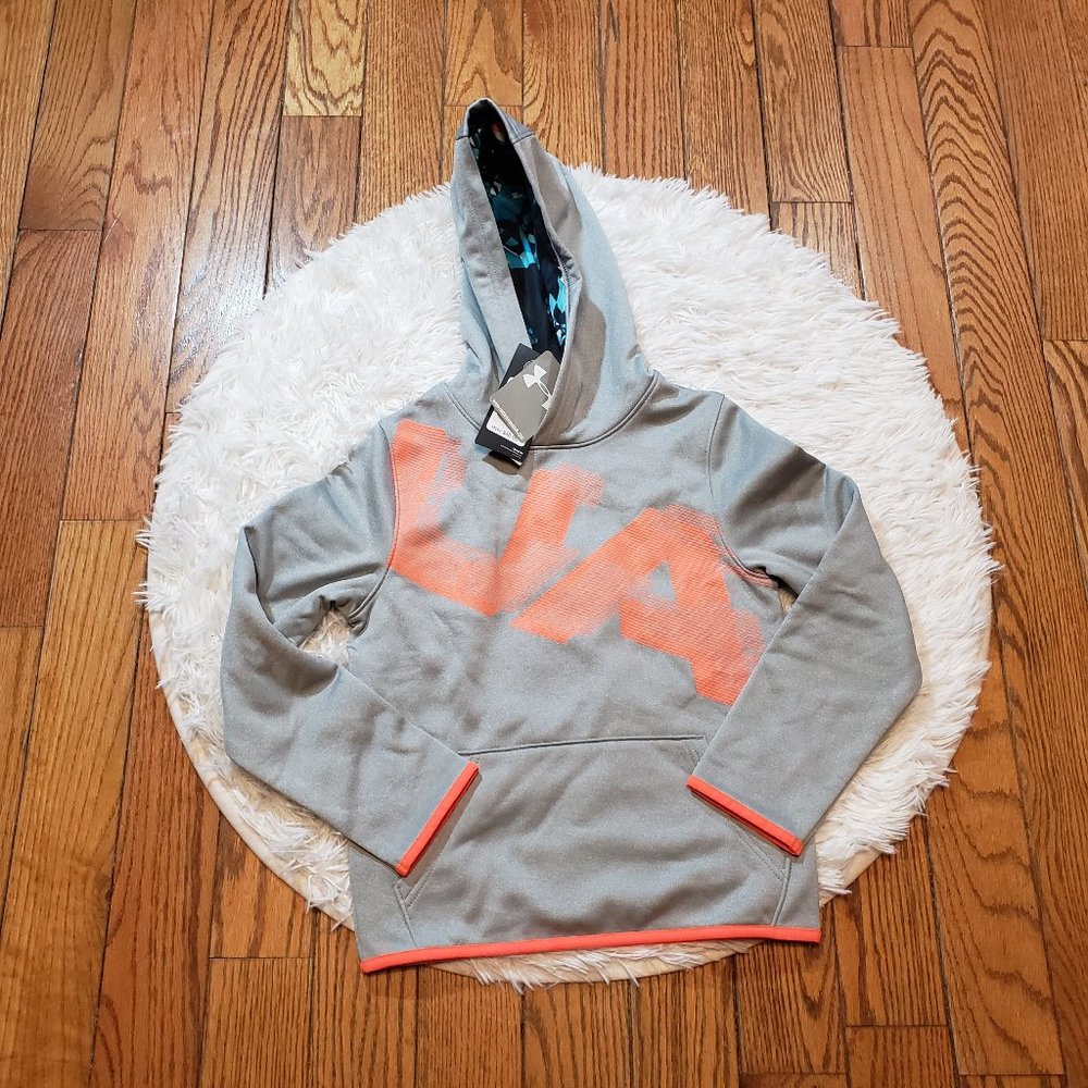 NWT Under Armour Boys Armour Fleece Printed Hoodie
